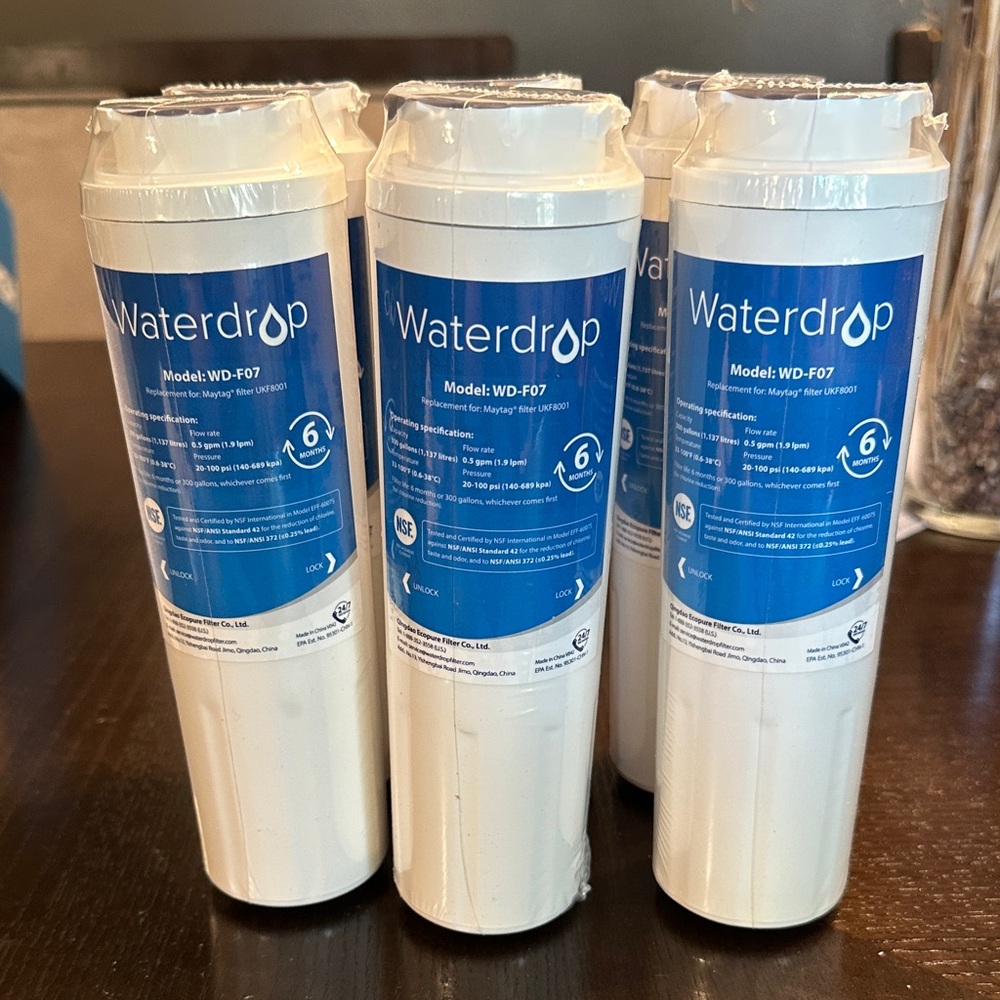 6 Waterdrop Fridge Filter Cartridges